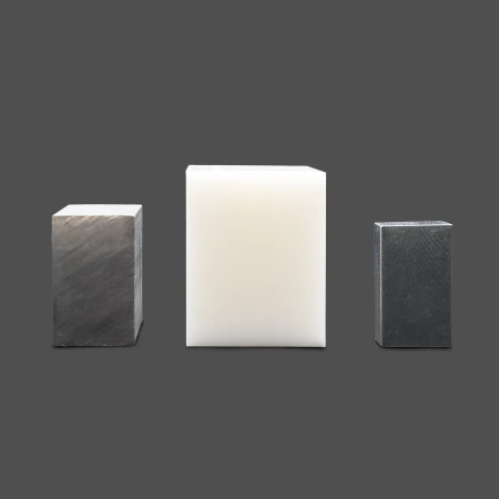 Набор тел равной массы (сталь, алюминий, пластик) бруски